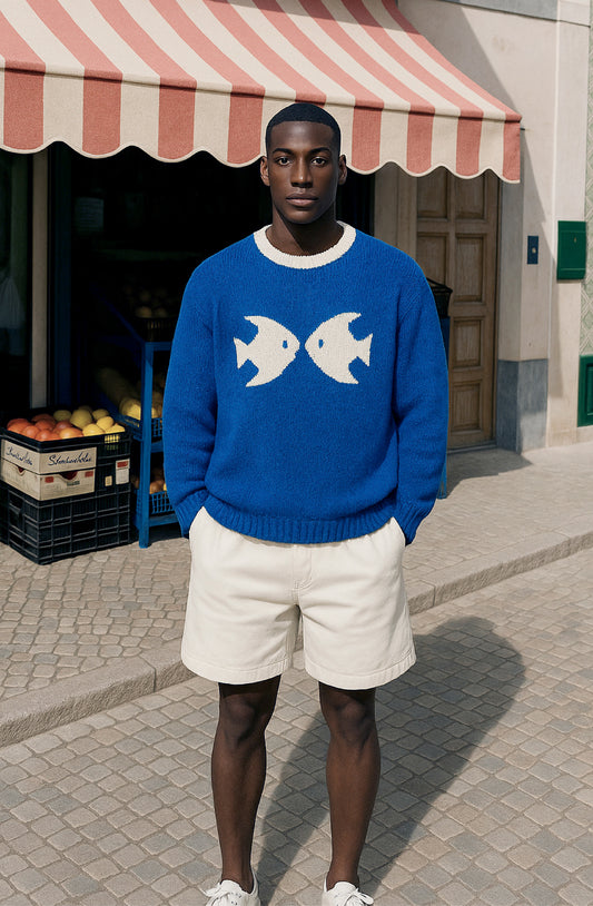 SWEATER MER BLEUE