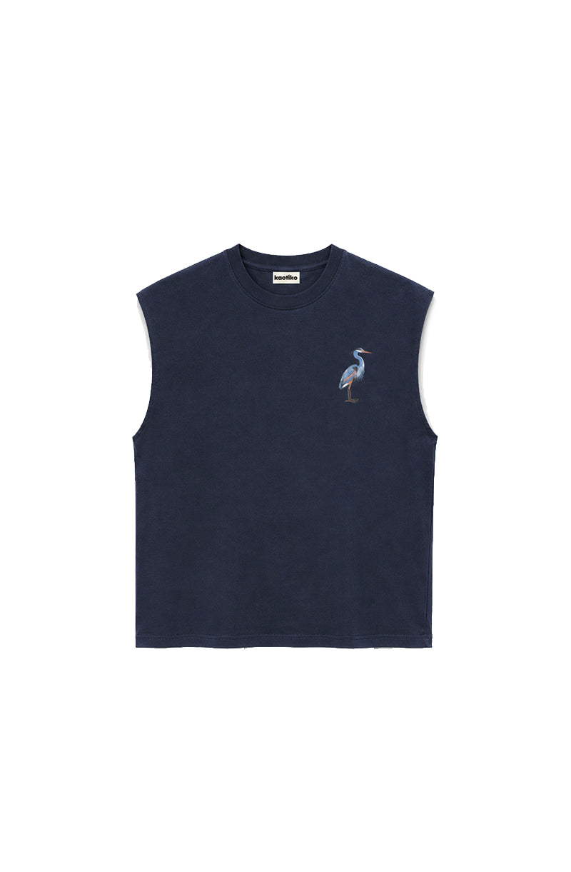 CRANE SLEEVELESS T-SHIRT