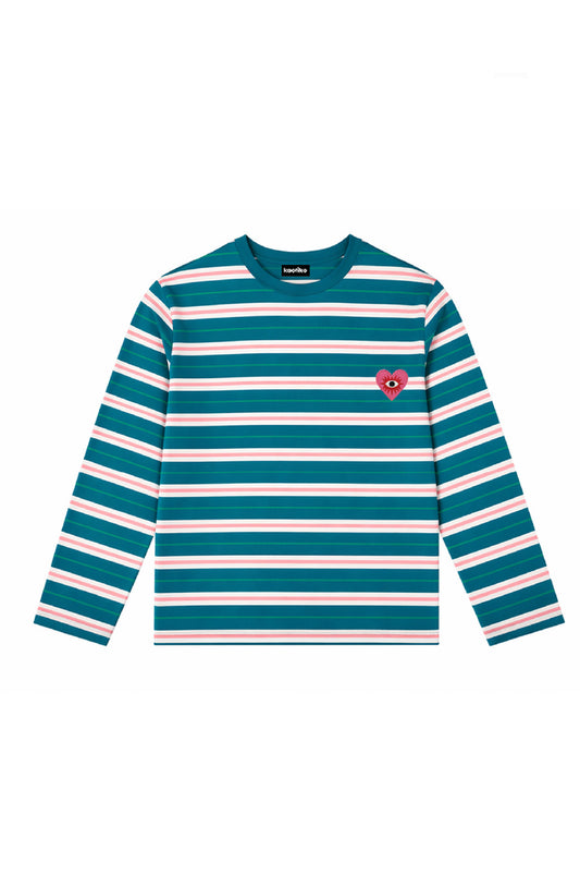 HEART STRIPED M/L T-SHIRT