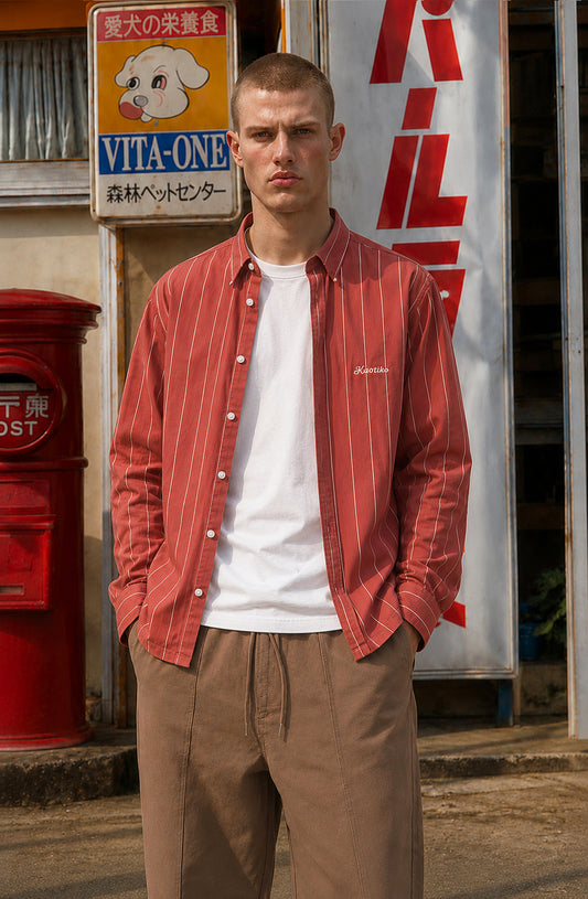 STRIPED PAPIRIKA SHIRT