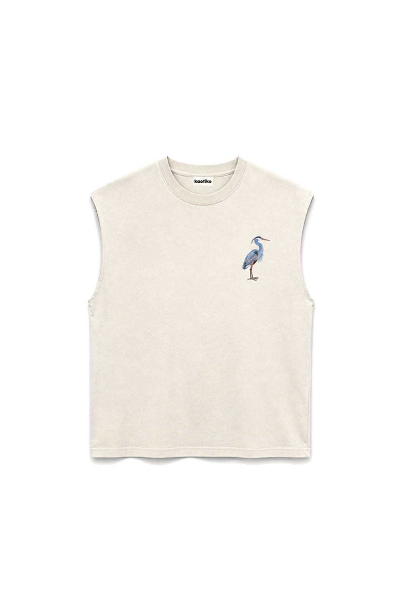 CRANE SLEEVELESS T-SHIRT