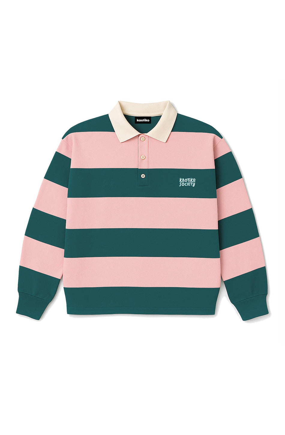 SLOW DOWN AND CHILL STRIPED POLO SHIRT