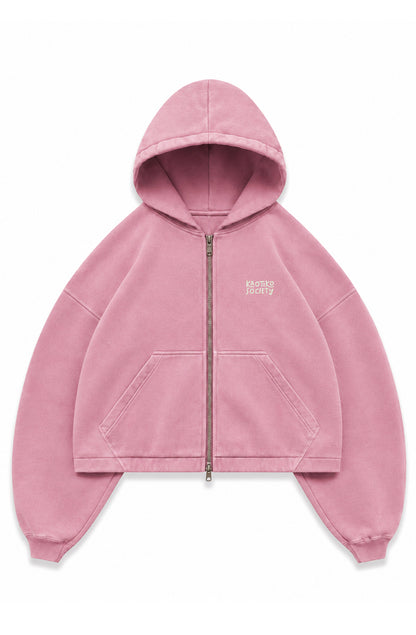 HOODIE JACKET HEART WASHED