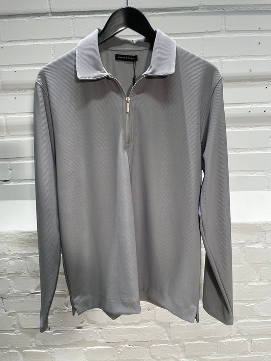 ALONZO L/S ZIP POLO