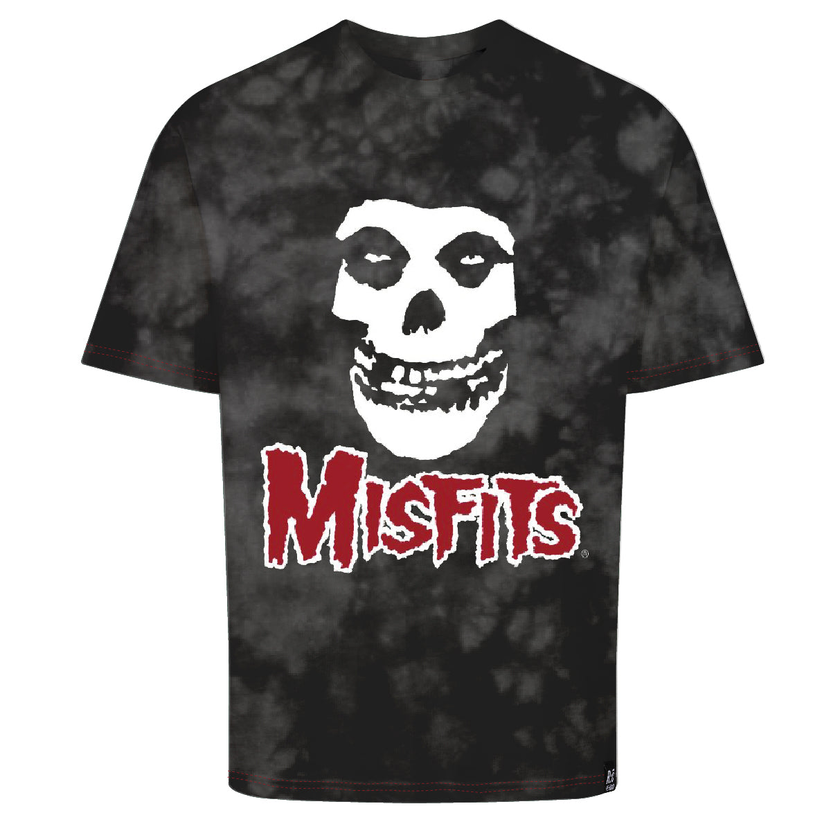 Misfits Skull Black Tie-Dye Relaxed